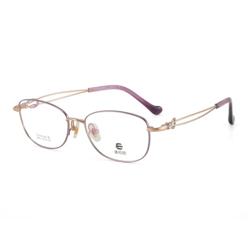 Cornstone Титан Вкладыш Пластина с Slip On Ноги Овал Оправы для очков Женские