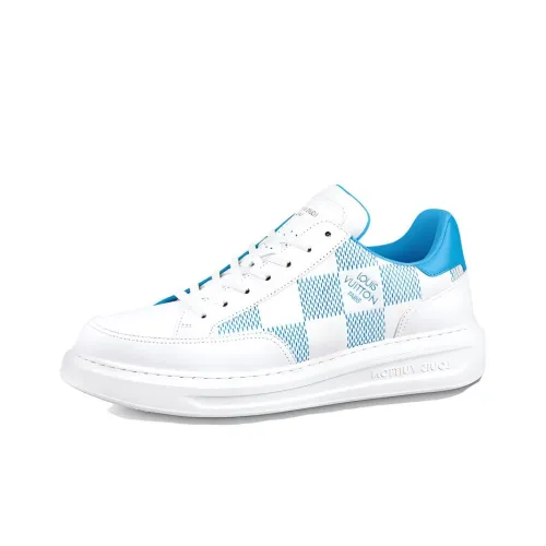 LOUIS VUITTON Beverly Hills Низкий Топ Стильный Скейтбординг Мужской Белый Синий