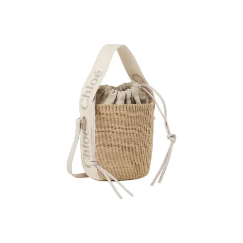 Chloe Woody Естественное волокно Корзина Сумка через плечо Сумка Маленькая Женская Дикий Серый