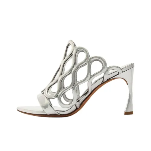 Alexandre Birman Слипоны 8,5 см Женские Серебряные