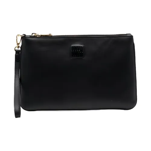 MIU MIU Клатч из коровьей кожи женский черный