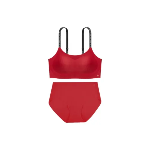Victoria's Secret Комплект нижнего белья для женщин LIP Красный