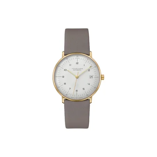 JUNGHANS Автоматический механический механизм Женские часы Max Bill Collection, 34 мм, серые