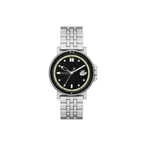 SKAGEN Signatur Collection Мужские часы Кварцевый механизм Ремешок из нержавеющей стали 40 мм Черный циферблат