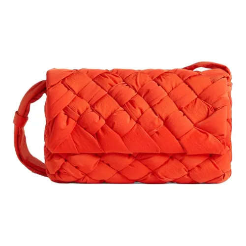 Bottega Veneta Нейлоновая Сумка через плечо Маленькая Мужская Апельсинового цвета