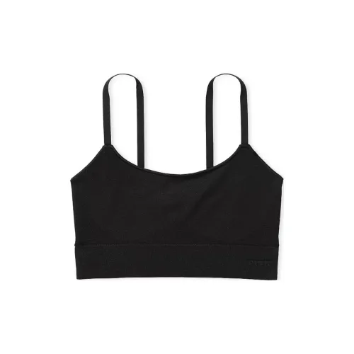 Victoria's Secret Розовый Бесшовный Scoop Спортивный Бюстгальтер Чисто Черный Бюстгальтер Женский Чисто Черный