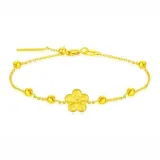 Маленький браслет с цветком персика