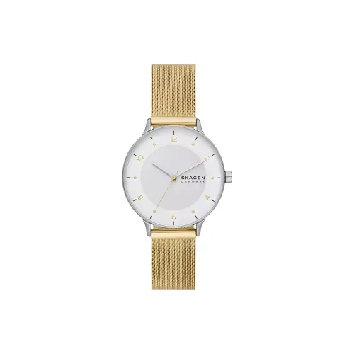 SKAGEN Riis Collection Женские часы Кварцевый механизм Ремешок из нержавеющей стали 36 мм Белый циферблат