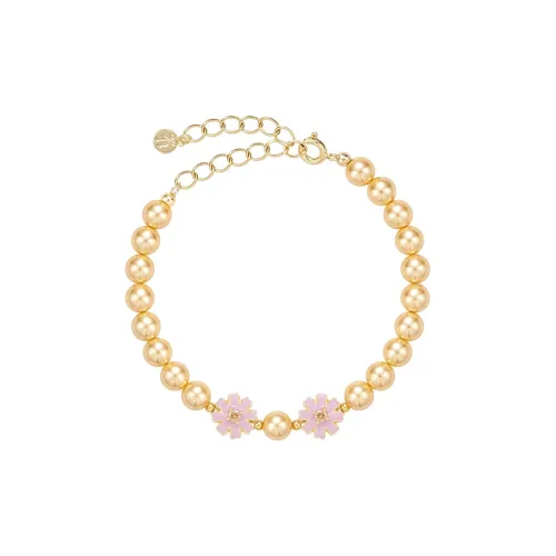 Narcii Shell Pearl Медный с 14K Золото-Платиновая Покрытие Браслеты Унисекс Золото