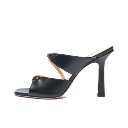 SCAROSSO Слипоны 10 см Женские Черные