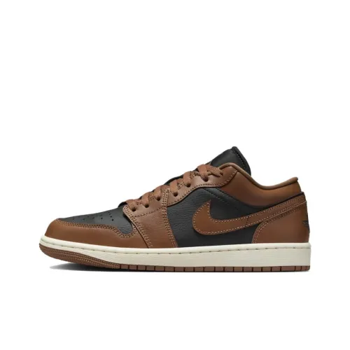 Jordan Air Jordan 1 Винтажные баскетбольные кроссовки Low Топ Коричневый Женские