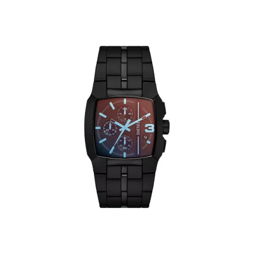 DIESEL Cliffhanger Collection Наручные часы Кварцевый механизм Нержавеющая сталь Ремешок 40 мм Черный циферблат Унисекс