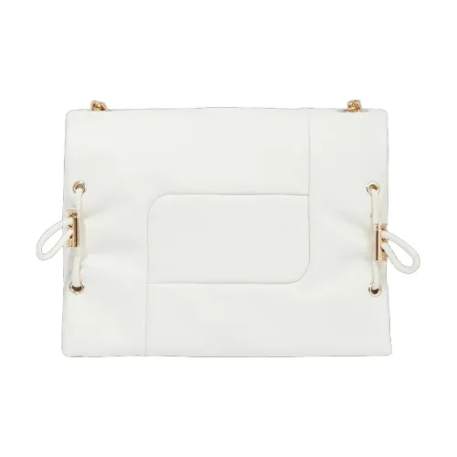 LANCEL Гладкая Мягкая Коровья Кожа Сумка через плечо Маленькая Женская Белая