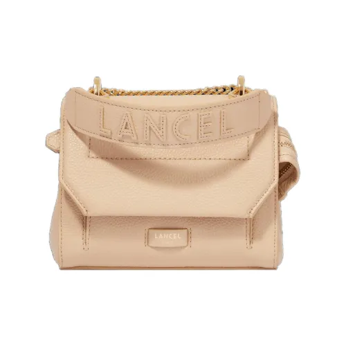 LANCEL Коровья кожа крупнозернистая Сумка через плечо Сумка через плечо Маленькая женская Бежевая