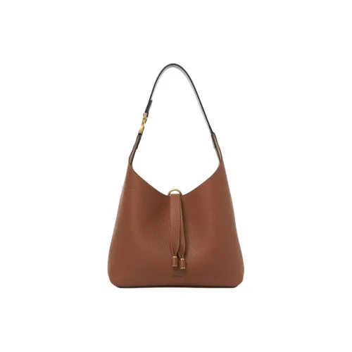 Chloe Marcie Рельефная Телячья Кожа Сумка через плечо Женская Коричневая