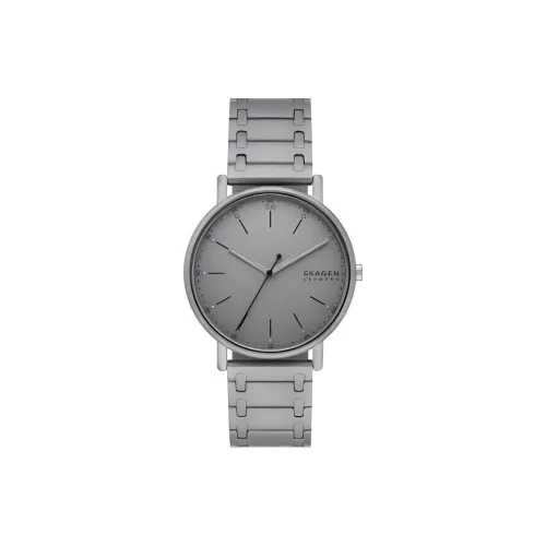 SKAGEN Signatur Collection Мужские часы Кварцевый механизм Ремешок из нержавеющей стали 40 мм Серый циферблат