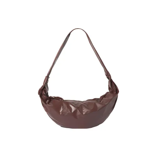 Lemaire Коровья кожа Круассан Сумка Бананка Сумка через плечо Большая Унисекс Ореховый