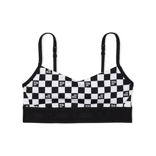 Victoria's Secret Розовый Ultimate Scoop Спортивный бюстгальтер PBC Бюстгальтер Женский Чисто черный Клетка