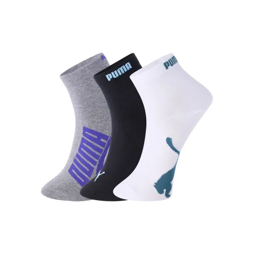 PUMA 3 шт Белый/серый/черный Унисекс MID Носки до икры