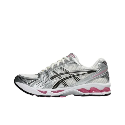 Asics Gel Kayano 14 Беговые кроссовки Низкий топ Серебристо-белый Унисекс