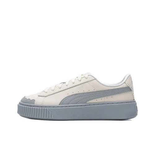 PUMA Легкий Top Low Skateboard Кроссовки Женские Бежево-Серый
