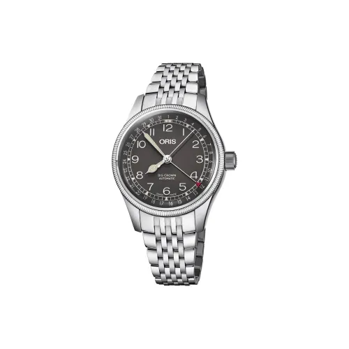 Oris Автоматический Механический Механизм Унисекс Часы 43,5 мм Черный Циферблат Корпус из Нержавеющей Стали Ремешок из Нержавеющей Стали