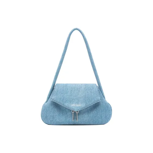AMINA MUADDI Замша Телячья Кожа Сумка через плечо Унисекс Синяя