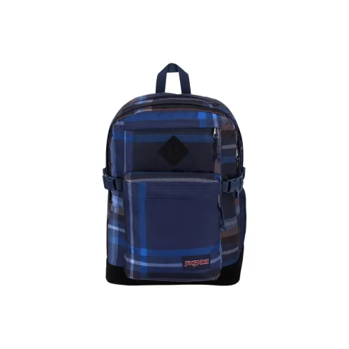 Jansport Переработанный полиэстер с замшей рюкзак унисекс клетка морской синий