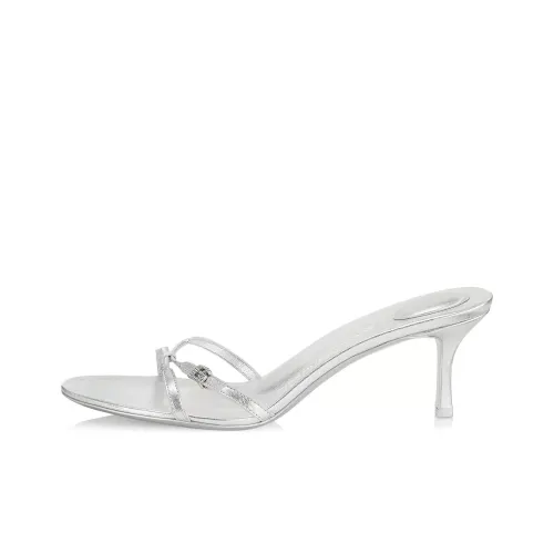 Alexander Wang Георгин Слипоны 6,5 см Женские Серебряные