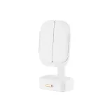 Многофункциональное зеркальце для макияжа - без рисунка, белый