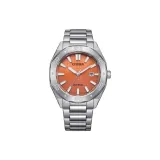 Циферблат часов оранжевого цвета