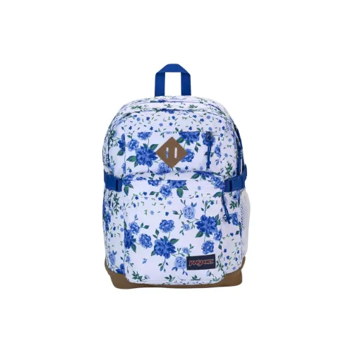 Jansport Переработанный полиэстер с замшей рюкзак унисекс синий и белый