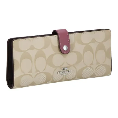 COACH Slim Wallet Кожа Кошелек Маленький Женский Хаки