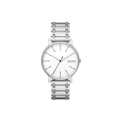 SKAGEN Signatur Collection Мужские часы Кварцевый механизм Ремешок из нержавеющей стали 40 мм Серебристый циферблат