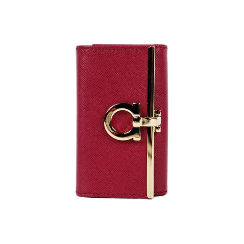 FERRAGAMO Saffiano кожа Key Pouch женский темно-розовый