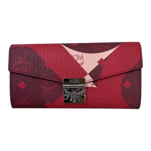 MCM Patricia Visetos Кожаная отделка Сумка через плечо Сумка на плечо Большая Женская Красная