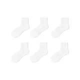 6 пар, белый, средняя посадка