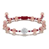 Блестящий цветочный дизайн, бусины - красный