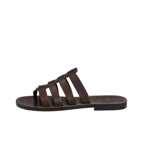 BRUNELLO CUCINELLI Шлепанцы Коричневый Мужской