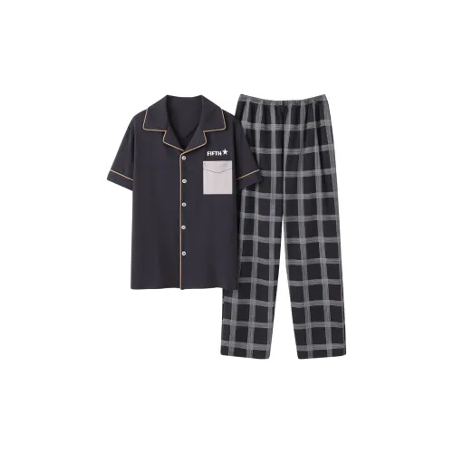 Mulong Family Пижамный комплект Мужской Темно-коричневый