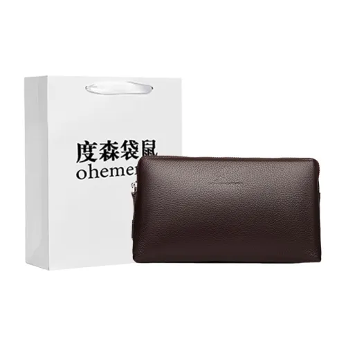 DUSENDAISHU Клатч из коровьей кожи Мужской Черный Коричневый