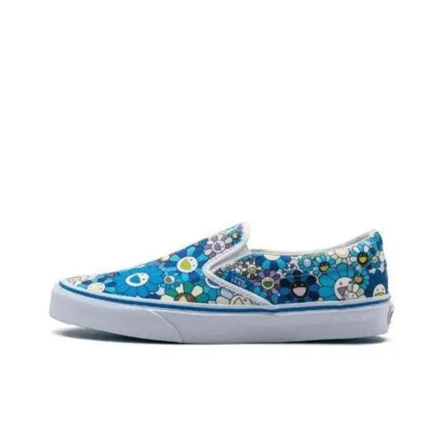 Vans Slip On Series Low Топ Скейтборд Кроссовки Унисекс Синий