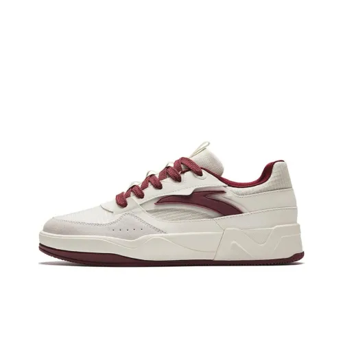 ANTA C37 Высота Увеличивающие Легкие Низкие Кроссовки для Скейтбординга Мужские Белые и Красные