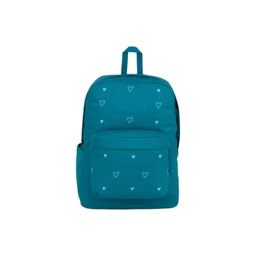 Jansport Переработанный полиэстер рюкзак женский темно-синий с сердцем
