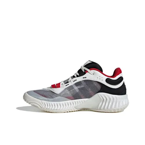 Adidas PRO VENTILATE Баскетбольные кроссовки Низкий топ Белый/Черный/Красный Унисекс