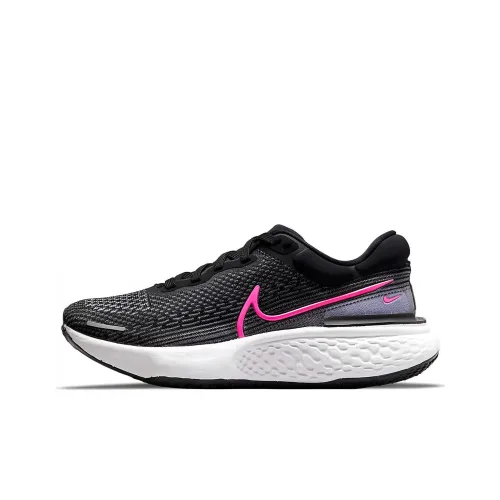 Nike Invincible Run 1 Амортизирующие Дышащие Низкие Кроссовки для Бега Женские Черные Розовые