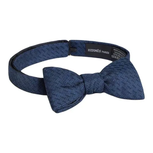 HERMES Тутовый шелк Галстуки Мужской Синий