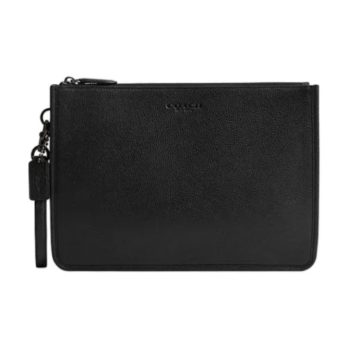 COACH Charter Коровья кожа Клатч Большой Мужской Черный