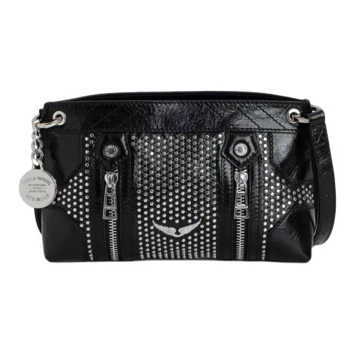 Zadig Voltaire Телячья кожа Сумка через плечо Унисекс Черный