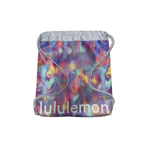 Lululemon Переработанный полиэстер Спортивный зал Сумка Рюкзак Стандартный Унисекс Промытый С принтом Многоцветный Смешанный цвет